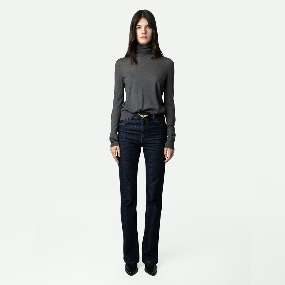 Zadig & Voltaire Bobby Cashmere Sweater Grey Size XS